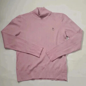 Hush Puppies Mock Neck Pullover  Sweater 90s Pink Sz Small
